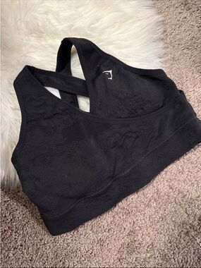 Gymshark Black Crossback Seamless Sports Bra